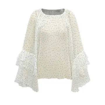 Elevate Collections with Premium Silk Polka-Dot Top