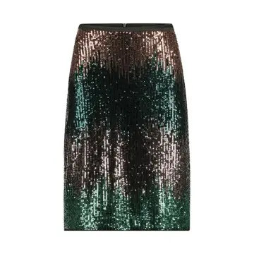 Women's Straight Sequin Dress with Gilded Gradient
